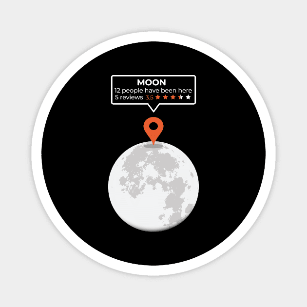 Moon Location T-shirt Magnet by Bestseller